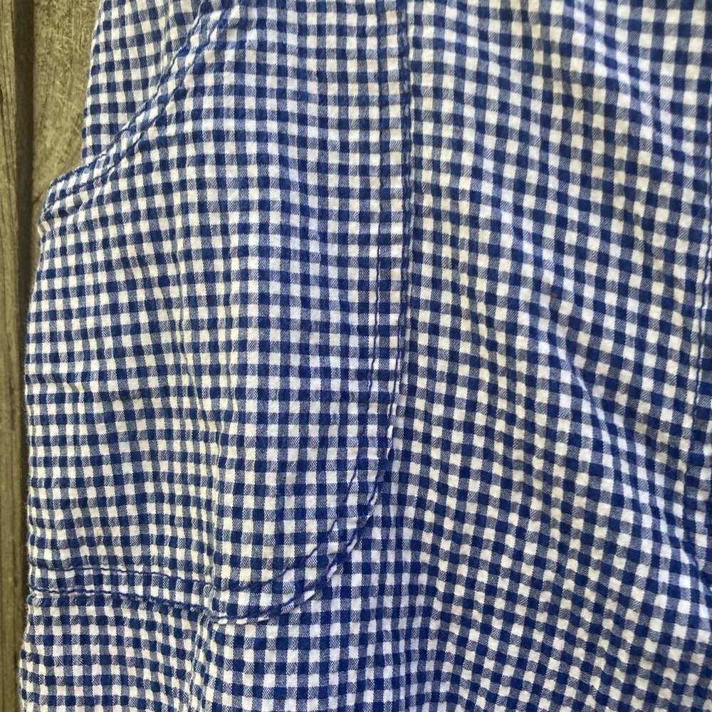 Rudy Rd. Blue checked Capri pants - Picture 2 of 10
